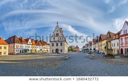 Historical Houses Bordejov Slovakia Foto stock © Borisb17