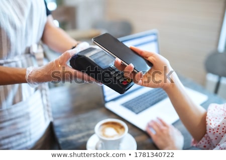 Stock foto: Waiter Serving New Technology Concept