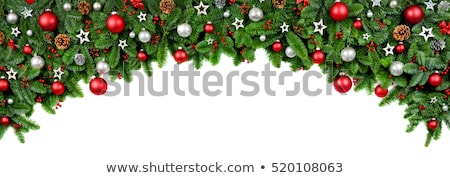 Christmas Tree Holiday Ornament Hanging From A Evergreen Branch Foto stock © Smileus
