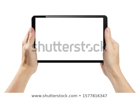 Foto d'archivio: Holding Tablet Pc