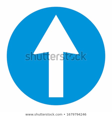 Stock fotó: Blue Arrow Sign