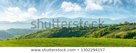 Сток-фото: Mountain And Field Background