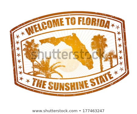 Stock photo: Welcome To Florida Stamp