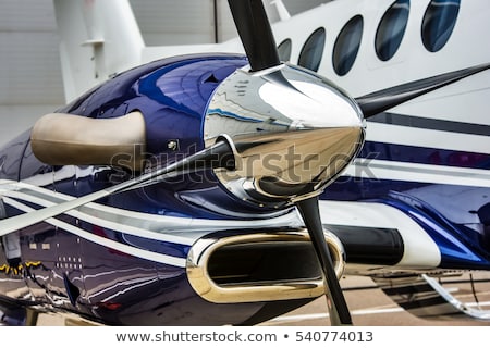 Stockfoto: Aircraft Turboprop Engine With Propeller