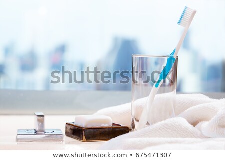 ストックフォト: Toothbrush Closeup With Water