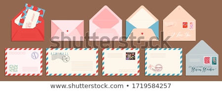Foto stock: Postal Envelopes With Greeting Card