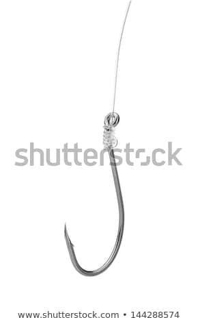 Foto stock: Stainless Steel Fishing Hook Isolated On White