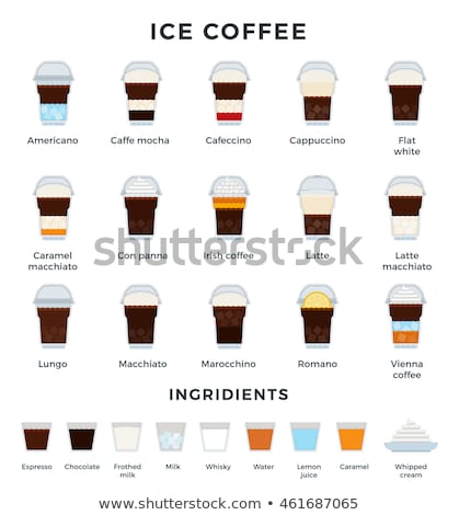 Zdjęcia stock: Ingredient Of Ice Coffee Mocha