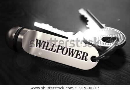 ストックフォト: Willpower Concept Keys With Keyring