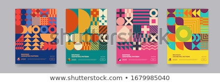 Stok fotoğraf: Vector Pattern Of Colored Squares