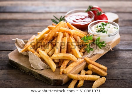 Foto stock: French Fries And Sauce