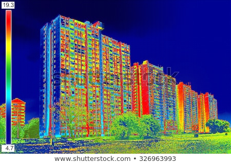 Stock photo: Recording Buildings With Thermal Camera
