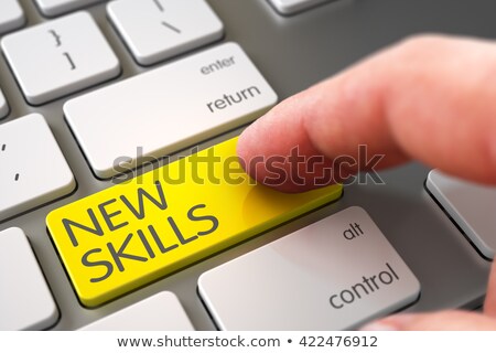 Foto stock: New Career Closeup Of Keyboard 3d Illustration