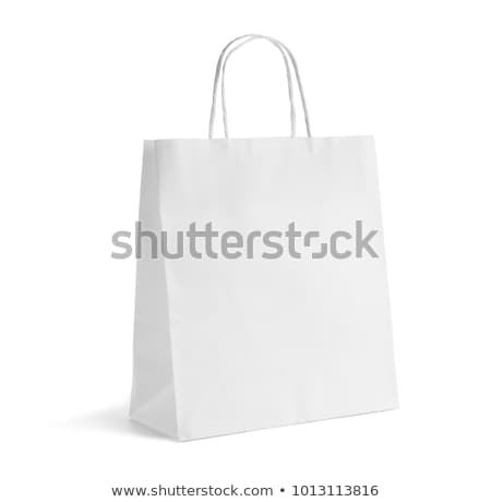 ストックフォト: White Paper Bag Isolated On White