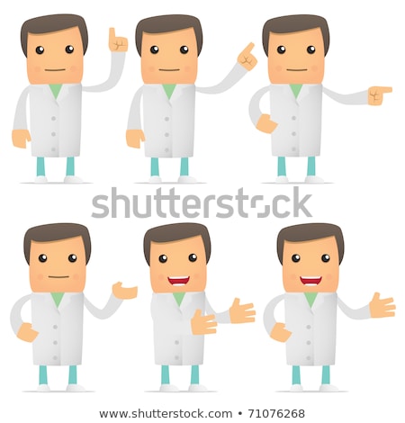 [[stock_photo]]: Nsemble · de · docteur · drôle · de · bande · dessinée