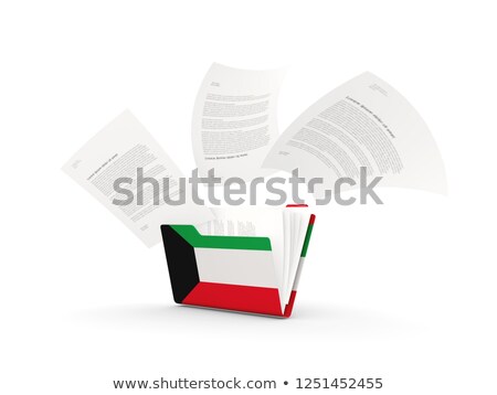 Foto d'archivio: Folder With Flag Of Kuwait