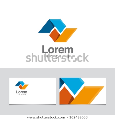 Foto stock: Abstract Square Geometric Colorful Logo Vector Business Symbol