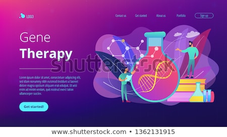 Сток-фото: Gene Therapy Concept Landing Page