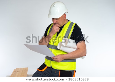 Stock foto: Carpenter Or Joiner Working On Logs In His Workshop