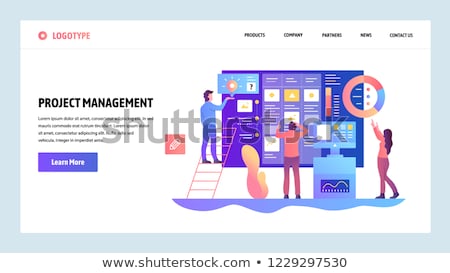 ストックフォト: Agile Project Management Landing Page Template
