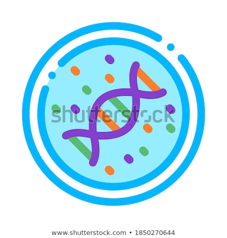 Foto stock: Molecule In Lab Glass Test Ware Biomaterial Vector