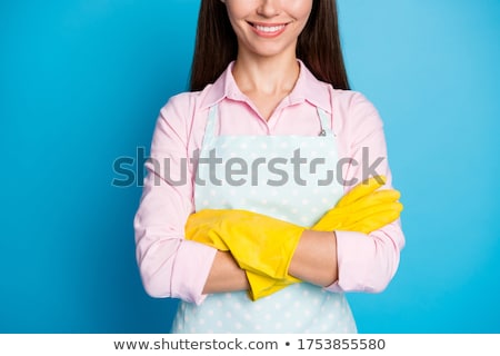 Stock foto: Cropped Image Of Maid With Arms Crossed