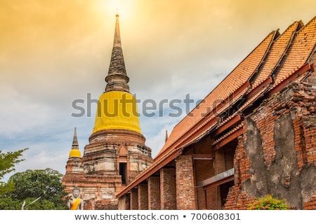 Stok fotoğraf: Buddha Statues At The Temple Of Wat Yai Chai Mongkol