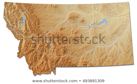Map Of Montana Foto stock © Schwabenblitz