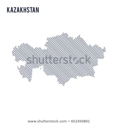 Сток-фото: Map Of Kazakhstan With Dot Pattern