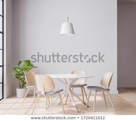 Foto stock: 3d Dining Room Rendering