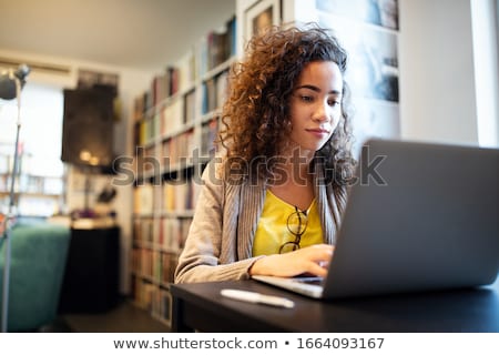 Stok fotoğraf: Happy African American College Student With Laptop Books And Bo