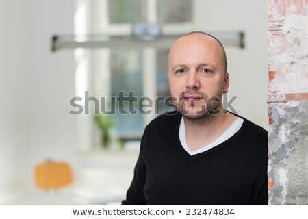 Stock fotó: Close Portrait Of Bearded Bald Succesful Entrepreneur