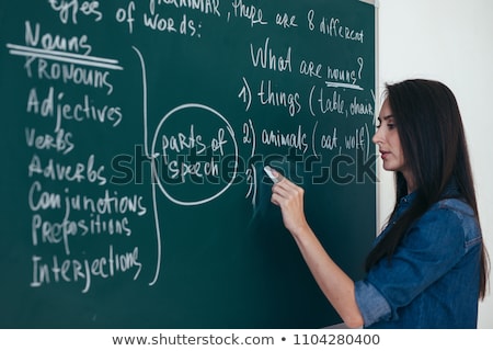[[stock_photo]]: English Lesson Chalkboard
