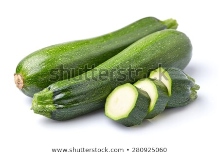 Fresh Green Zucchini Isolated On White Stock foto © Dionisvera