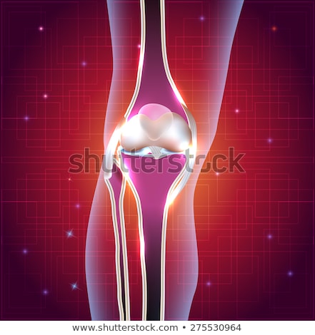 Сток-фото: Normal Knee Joint Abstract Red Background