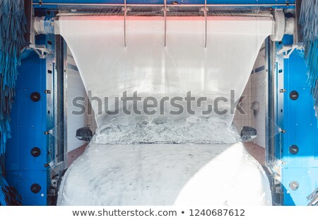 ストックフォト: Foam Being Put On Auto In Car Wash