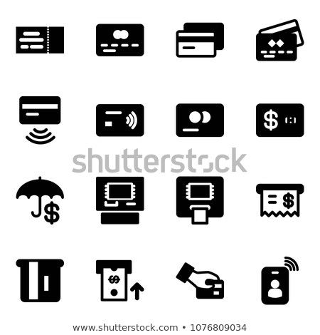 [[stock_photo]]: Icon Of Atm Machine For Banking Concept Flat Filled Outline