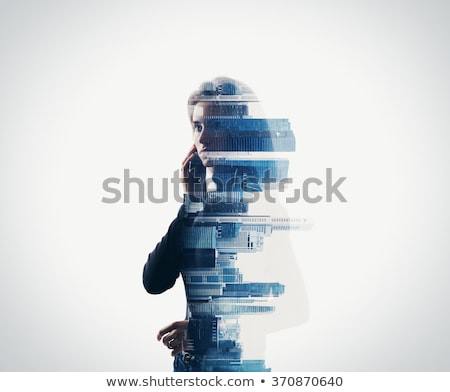 Zdjęcia stock: Double Exposure Of Females Hands