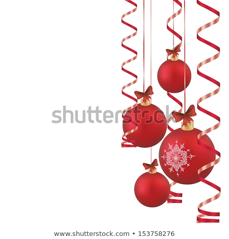 Stock fotó: Four New Years Spheres On A White Background