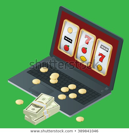 Stock fotó: Casino Gambling Online Laptop And Gambler Icons