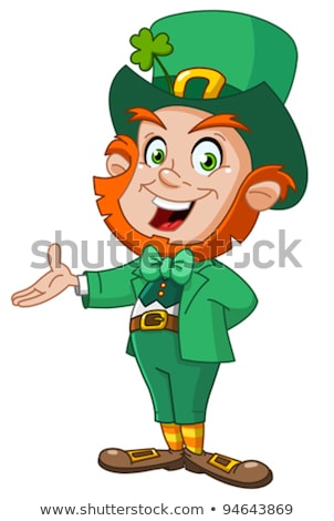 Funny Leprechaun St Patricks Day Cartoon Vector Illustration Foto stock © Yayayoyo