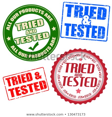 Stock photo: Set Of Self Tried And Tested Stamps And Labels