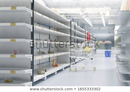 Foto stock: Empty Market Shelves