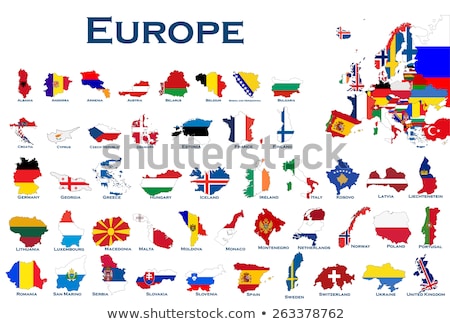 ストックフォト: Uk England Flag Map Silhouette