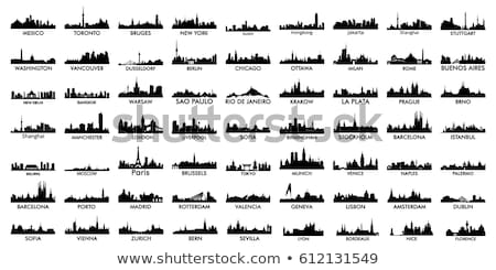 Stok fotoğraf: Istanbul City Skyline Silhouette