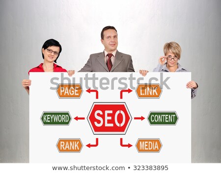 Stock photo: Placard With Seo Scheme