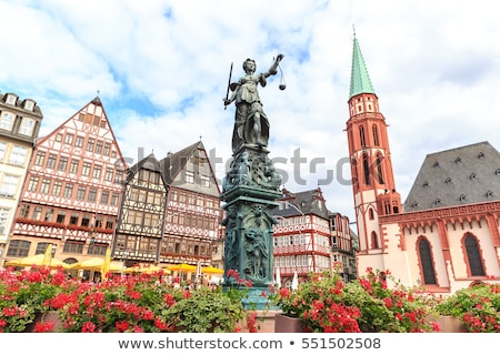 Stock fotó: Justitia A Monument In Frankfurt Germany