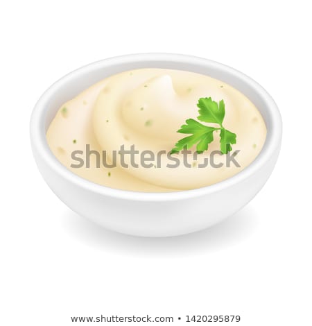 [[stock_photo]]: Creamy Dipping Sauce With Parsley