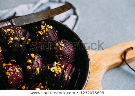 Stockfoto: Baked Whole Beet With Olive Oil And Thyme