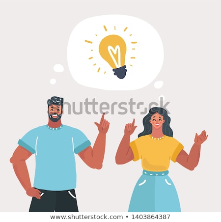 Stock foto: Business Woman Having Idea Vector Illustration